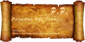 Peleskei Pólika névjegykártya